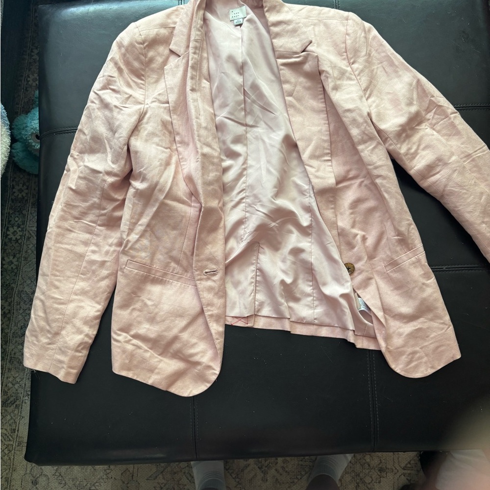 a new day Pink Blazer Classic Cut Satin-Like